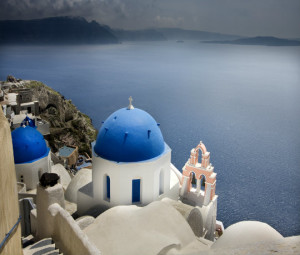 Cycladic chapel, Santorini,