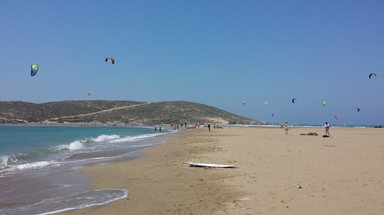 Kitesurfing in Prassonissi